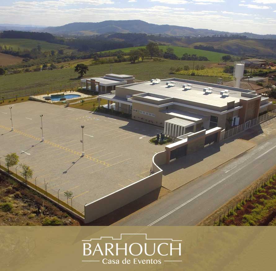 Imagem aérea da Casa de Eventos Barhouch